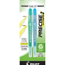 Pilot Precise Marklighter2 Dual Tip Highlighter And Creative Markers, Chisel/Extra Fine Tips, Assorted, Pack Of 2 Highlighters