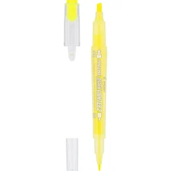 Pilot Precise Marklighter2 Dual Tip Highlighter, Chisel and Extra Fine Tip, Yellow