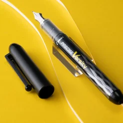 Pilot Precise Varsity Fountain Pens, Medium Nib, Black Barrel, Assorted Inks, Pack of 3 pens