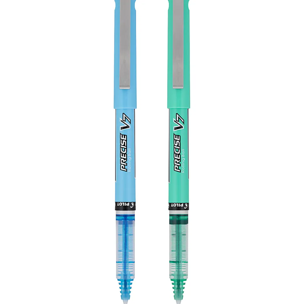 Pilot Precise V7 Harmony Rolling Ball Pens, Fine Point, 0.7 mm, Assorted, Pack Of 2 Pens