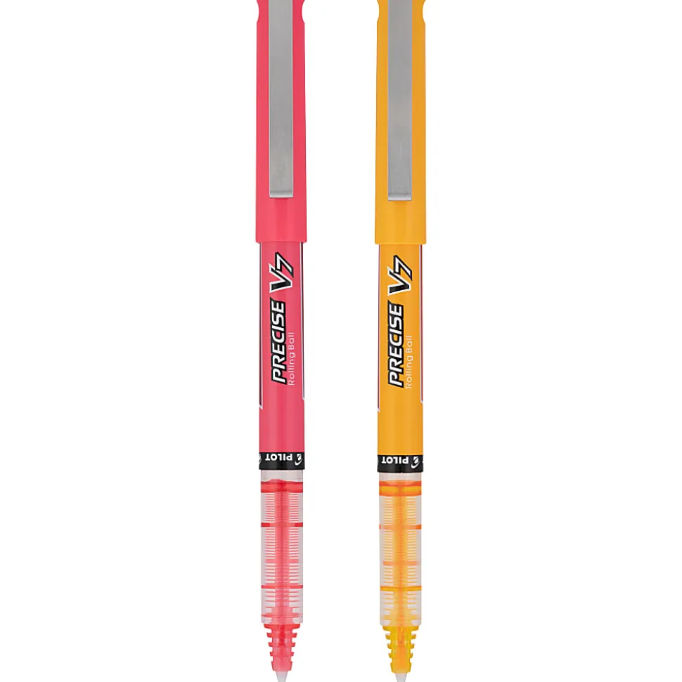 Pilot Precise V7 Harmony Rolling Ball Pens, Fine Point, 0.7 mm, Assorted, Pack Of 2 Pens