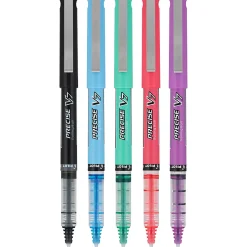 Pilot Precise V7 Harmony Rolling Ball Pens, Fine Point, 0.7mm, Assorted Barrels, Assorted Inks, Pack of 5 Pens