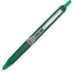 Pilot® Precise™ V5 Liquid Ink Retractable Rollerball Pens, Extra Fine Point, 0.5 mm, Assorted Barrels, Green Ink, Pack Of 12