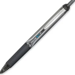 Pilot® Precise™ V7 Liquid Ink Retractable Rollerball Pens, Fine Point, 0.7 mm, Black Barrels, Black Ink, Pack Of 12 Pens