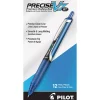 Pilot® Precise™ V7 Liquid Ink Retractable Rollerball Pens, Fine Point, 0.7 mm, Assorted Barrels, Blue Ink, Pack Of 12 Pens