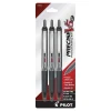 Pilot® Precise™ V5 Liquid Ink Retractable Rollerball Pens, Extra-Fine Point, 0.5mm, Black Barrel, Black Ink, Pack Of 3