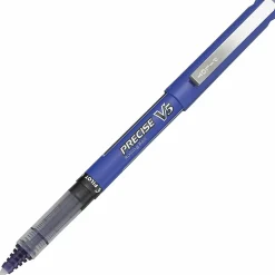Pilot® Precise⢠V5 Liquid Ink Rollerball Pens, 0.5 mm, Extra Fine Point, Purple Barrel, Purple Ink, Pack Of 12 Pens