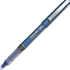 Pilot® Precise™ V5 Liquid Ink Rollerball Pens, Extra Fine Point, 0.5 mm, Blue Barrel, Blue Ink, Pack Of 5 Pens