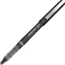 Pilot® Precise™ V7 Liquid Ink Rollerball Pens, Fine Point, 0.7 mm, Black Barrel, Black Ink, Pack Of 5
