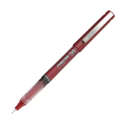Pilot® Precise™ V5 Liquid Ink Rollerball Pens, Extra Fine Point, 0.5 mm, Red Barrel, Red Ink, Pack Of 5