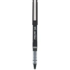 Pilot® Precise⢠V5 Liquid Ink Rollerball Pens, Extra Fine Point, 0.5 mm, Black Barrel, Black Ink, Pack Of 12