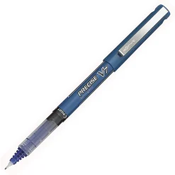 Pilot® Precise™ V7 Liquid Ink Rollerball Pens, Fine Point, 0.7 mm, Blue Barrel, Blue Ink, Pack Of 12