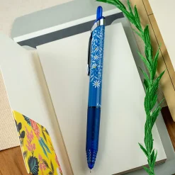 Pilot Precise V5 RT Floral Pen, Extra Fine Point, 0.5mm, Blue Barrel, Blue Ink, Single Pen