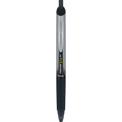 Pilot Precise V10 RT Gel Ink Rolling Ball Pens, Bold Point, 1.0mm, Silver Barrel, Black Ink, Pack of 3 Pens