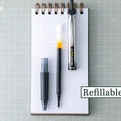 Pilot Precise V10 RT Gel Ink Rolling Ball Pens, Bold Point, 1.0mm, Silver Barrel, Black Ink, Pack of 3 Pens