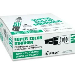 Pilot Super Color Jumbo Refillable Marker, Chisel Point, Extra-Broad Point, Black