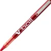 Pilot® V-Ball™ Liquid Ink Rollerball Pens, Extra Fine Point, 0.5 mm, Red Barrel, Red Ink, Pack Of 12 Pens