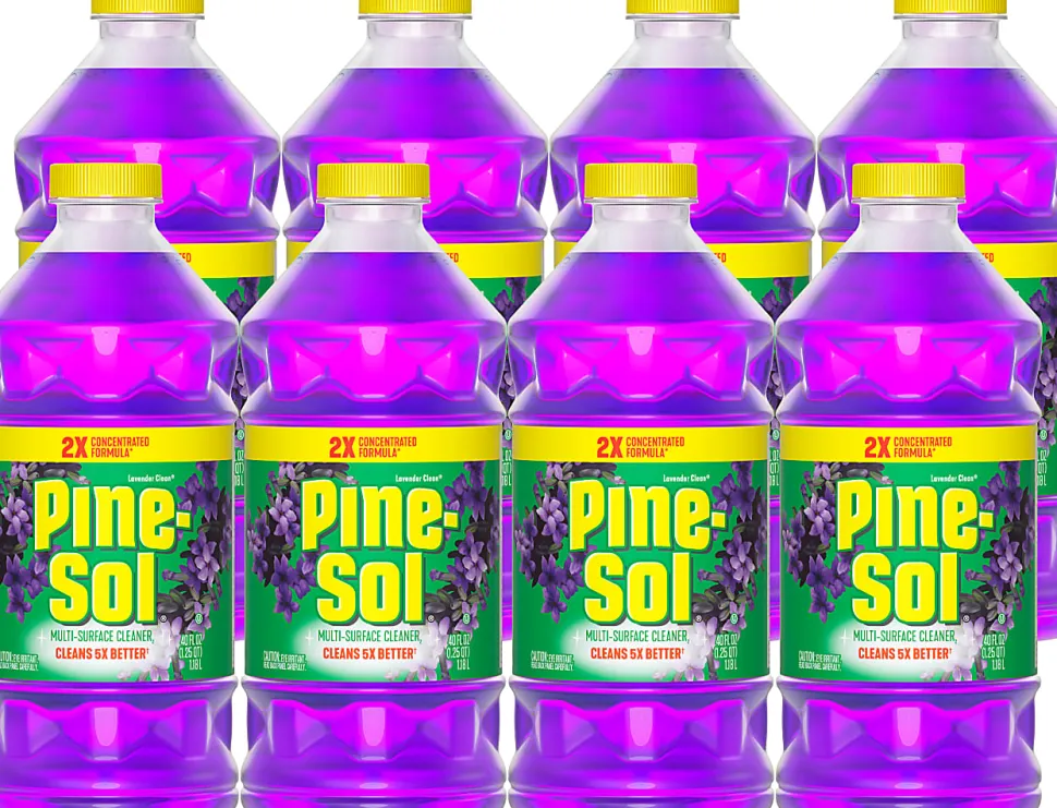 Pine-Sol Multi-Surface Cleaner, Lavender Clean, 40 Oz, Pack Of 8 Bottles