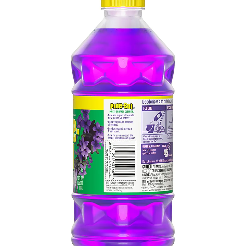 Pine-Sol Multi-Surface Cleaner, Lavender Clean, 40 Oz, Pack Of 8 Bottles