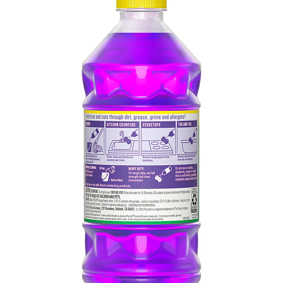 Pine-Sol Multi-Surface Cleaner, Lavender Clean, 40 Oz, Pack Of 8 Bottles