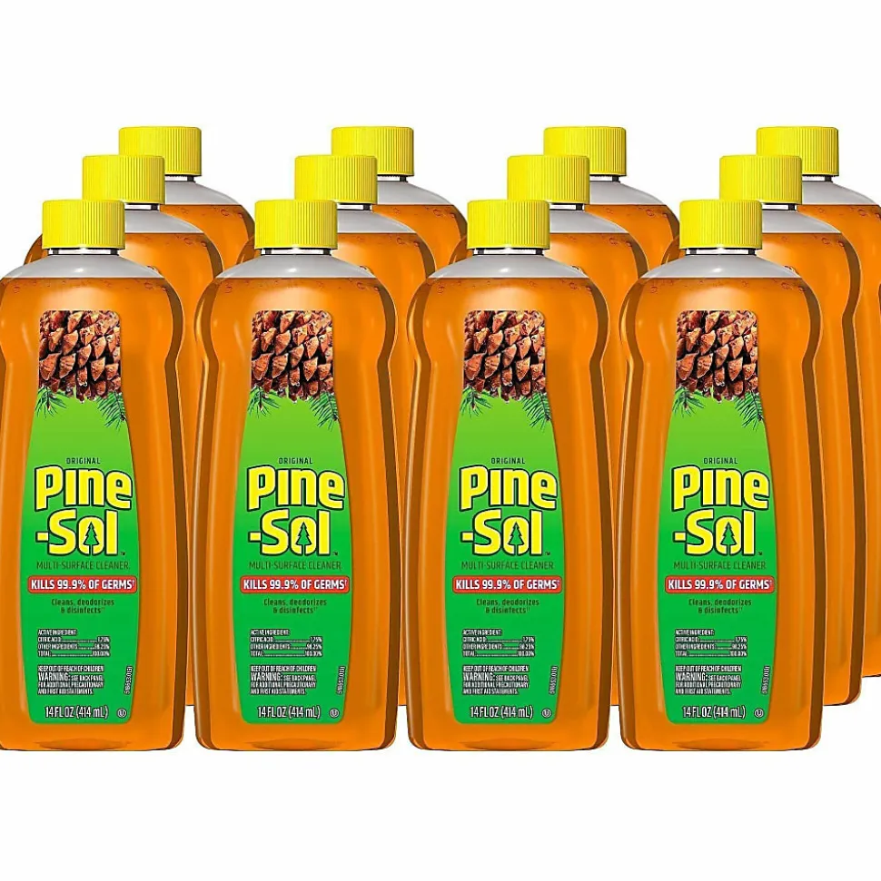 Pine-Sol Multi-Surface Cleaner, Concentrate, Liquid,14 fl oz, Original Scent, Case of 12 - 60146CT