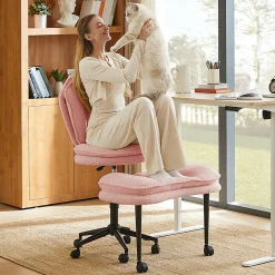 Pinmoco Cloud-Lounge Ergonomic Office Chair, Pink, Total Qty 1
