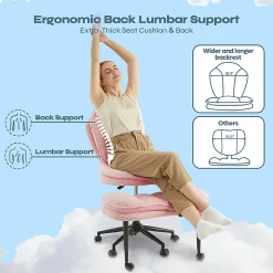 Pinmoco Cloud-Lounge Ergonomic Office Chair, Pink, Total Qty 1