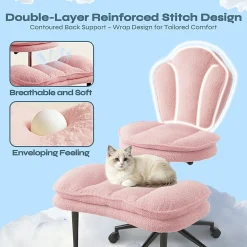Pinmoco Cloud-Lounge Ergonomic Office Chair, Pink, Total Qty 1