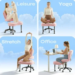 Pinmoco Cloud-Lounge Ergonomic Office Chair, Pink, Total Qty 1