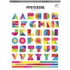 Pipsticks Big Alphabet Stickers, 6" x 7", Geometric Color Mix, Pack Of 5 Sheets