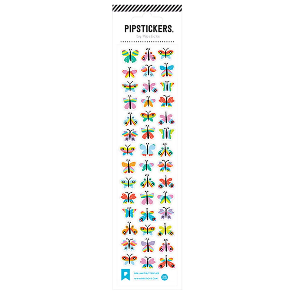 Pipsticks Decorative Stickers, 2" x 8", Brilliant Butterflies