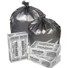 Pitt Plastics 1.5-mil Titanium Can Liners, 33 Gallons, 33" x 40", Silver, Pack Of 100