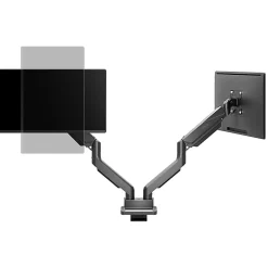 Pixio PS2D Heavy-Duty Premium Gas-Spring Dual-Monitor Arm for Monitors up to 35