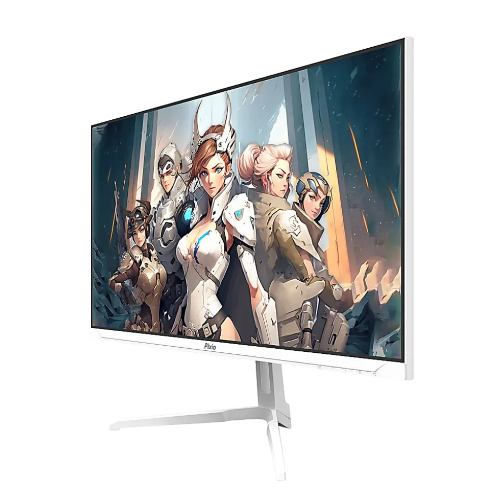 Pixio PX248 Wave 24" FHD LCD Gaming Monitor, FreeSync, White