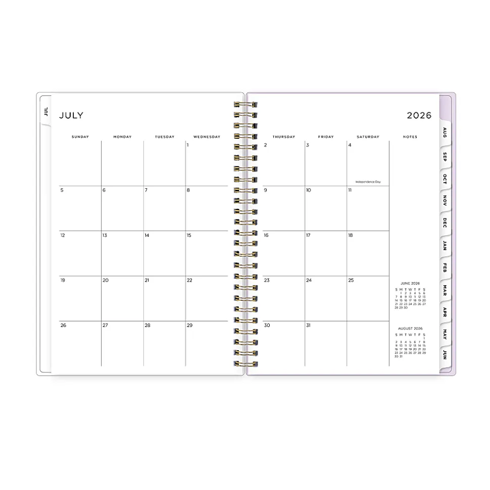 Planner Notes AG Squiggle Stripe Neutral 5.875x8.625 AY26–27
