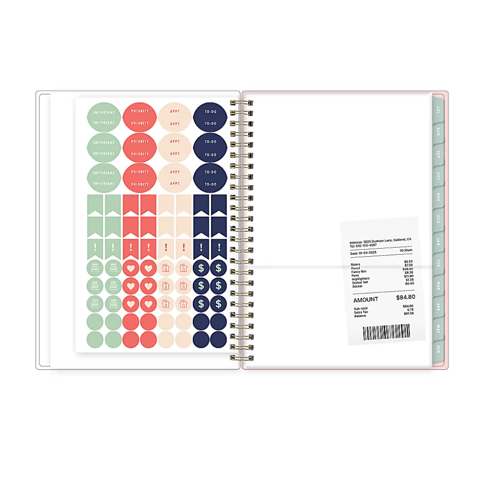 Planner Notes AM-AJ Palm Leaves 5.875x8.625 AY26–27