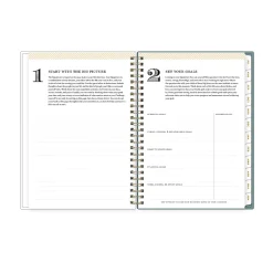 Planner Notes DD Scattered Leaves Green 5.875x8.625 AY26–27