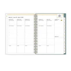 Planner Notes DD Scattered Leaves Green 5.875x8.625 AY26–27