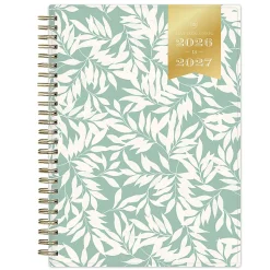 Planner Notes DD Scattered Leaves Green 5.875x8.625 AY26–27