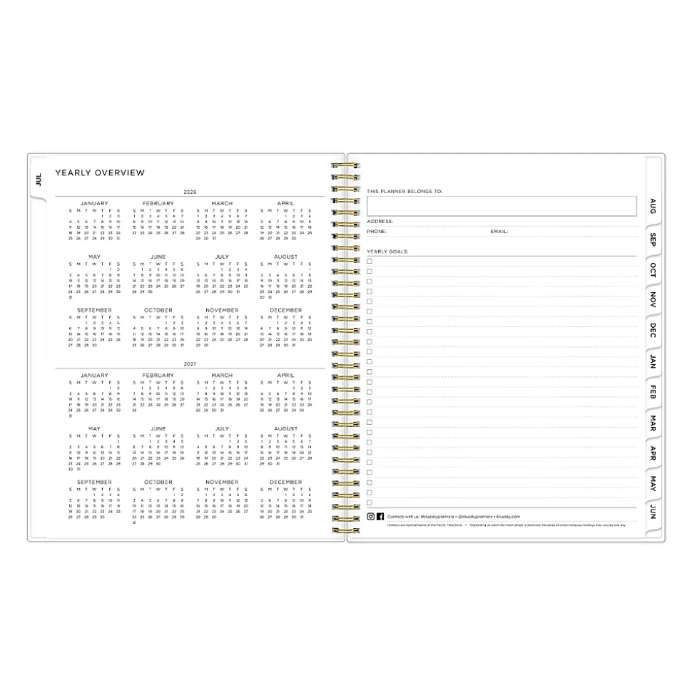 Planning Calendar AG Multi Color Smoke PP 8.5x11 AY26–27