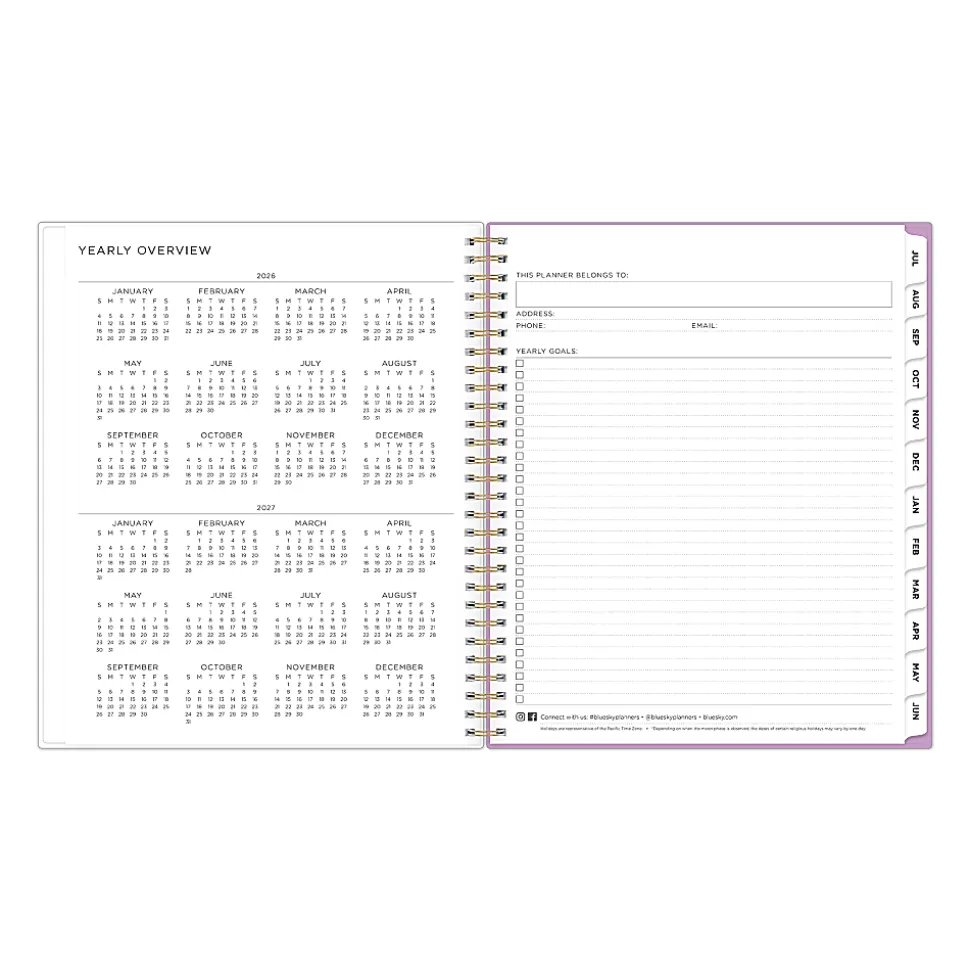 Planning Calendar AG Smoke Purple Frosted PP 8x10 AY26–27