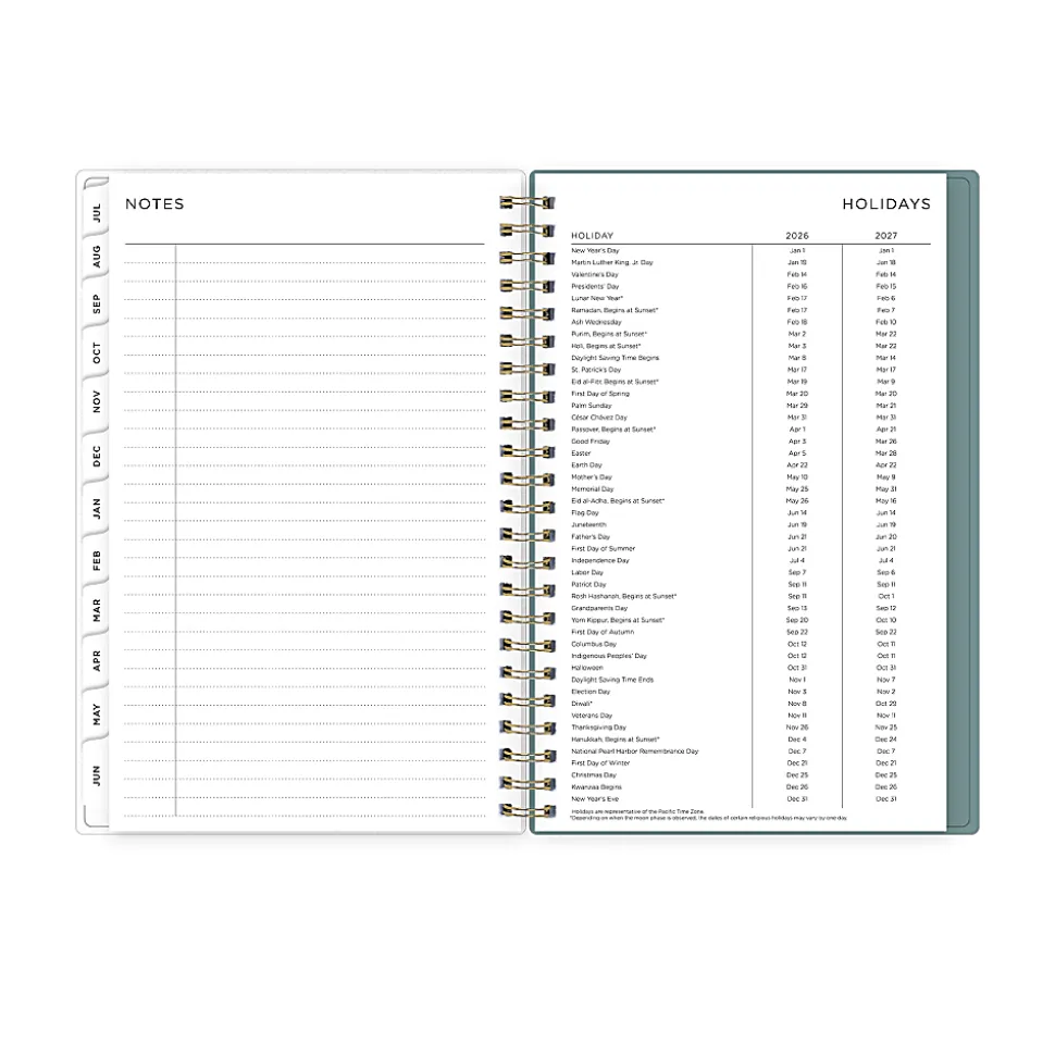 Planning Calendar AG Splatter Dot Jade PP 5x8 AY26–27 W/M