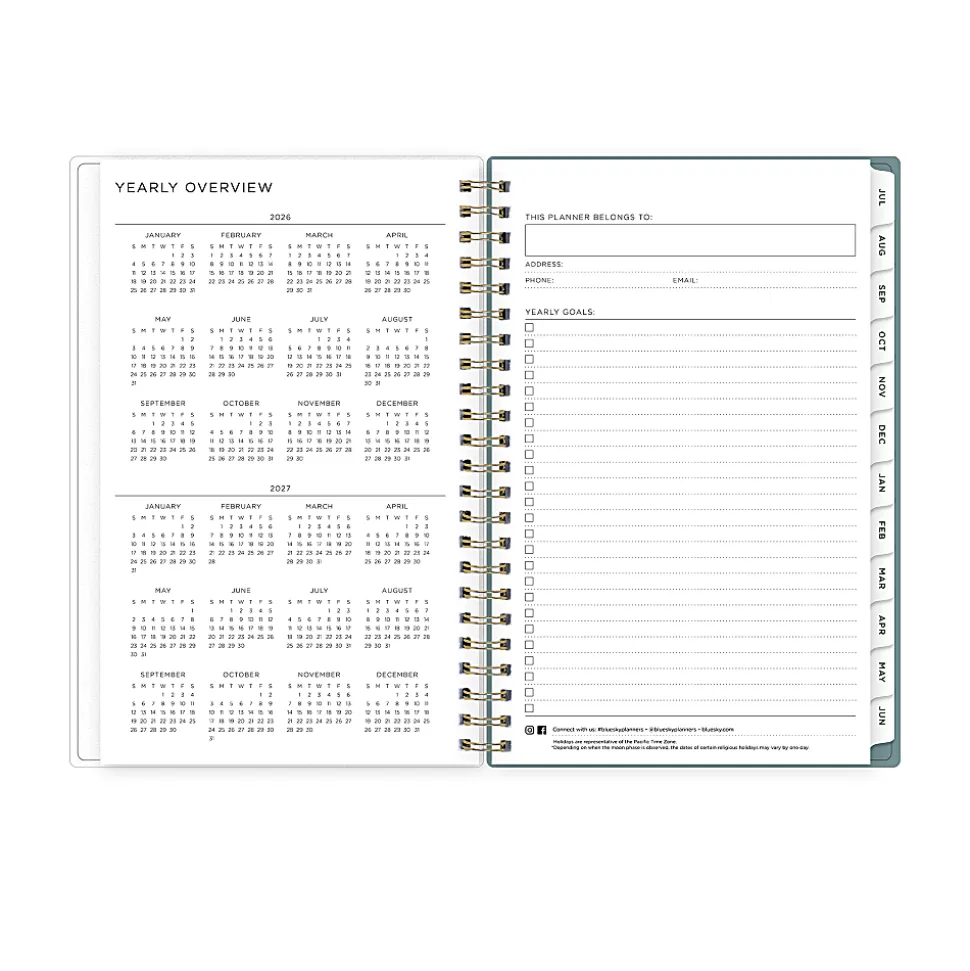 Planning Calendar AG Splatter Dot Jade PP 5x8 AY26–27 W/M