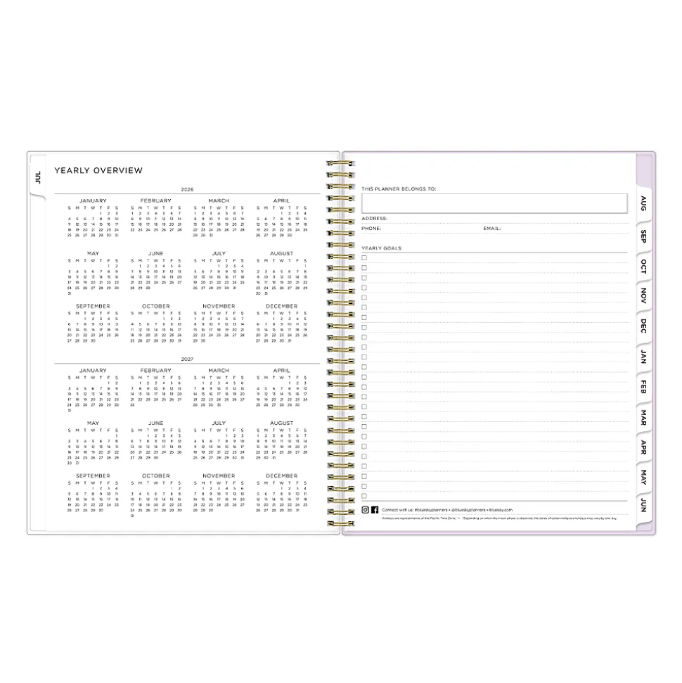Planning Calendar AG Squiggle Stripe Neutral PP 8.5x11 AY26–27