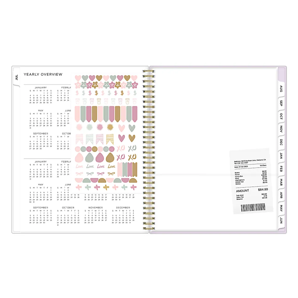 Planning Calendar AG Squiggle Stripe Neutral PP 8.5x11 AY26–27