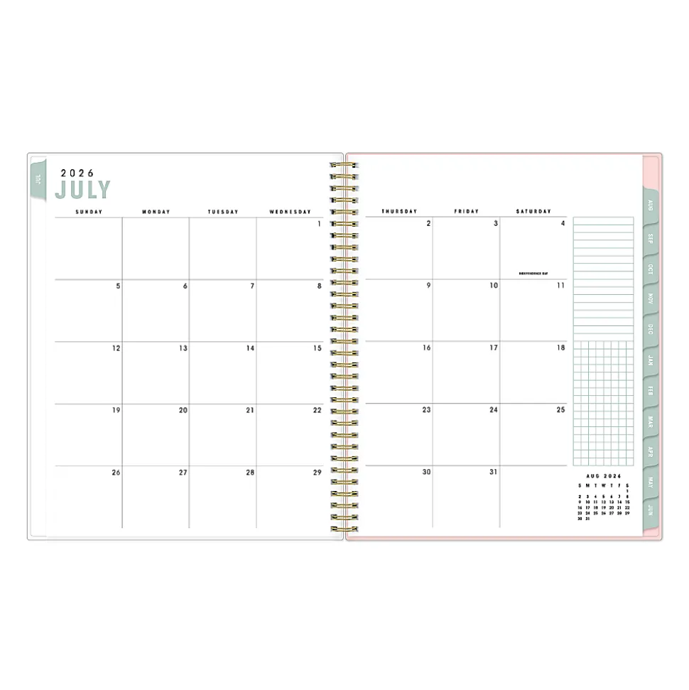 Planning Calendar AM-AJ Palm Leaves PP 8.5x11 AY26–27