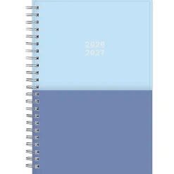 Planning Calendar BS Blues PP Double Pockets 5x8 AY26–27