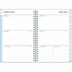Planning Calendar BS Blues PP Double Pockets 5x8 AY26–27