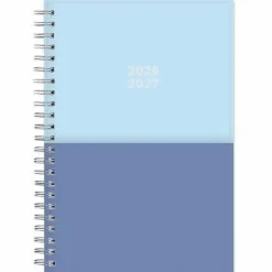 Planning Calendar BS Blues PP Double Pockets 5x8 AY26–27
