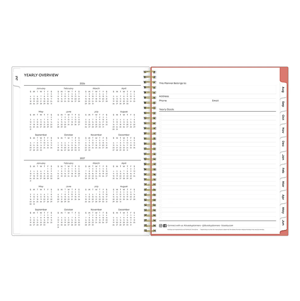 Planning Calendar BS Cali Pink CYO 8.5x11 AY26–27 W/M